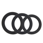 LEVELZ 3 Piece Classic Cock Ring Set in XS-M