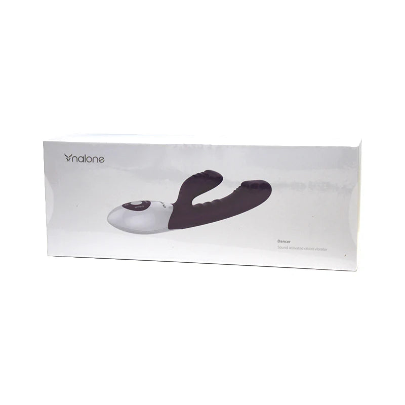 Nalone Dancer Rechargeable Sound-Activated Silicone Dual Stimulation Vibrator Purple