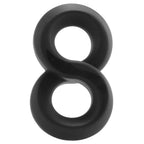Ultra-Soft Crazy 8 Cock Ring in Black