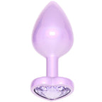 Jewel Amethyst Heart Plug in Large