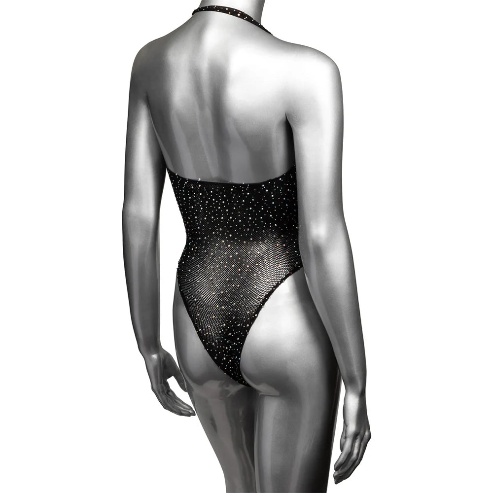 Radiance Deep V Black Body Suit XL