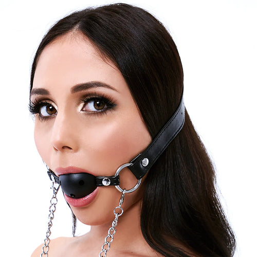 Breathable Ball Gag with Nipple Clamps