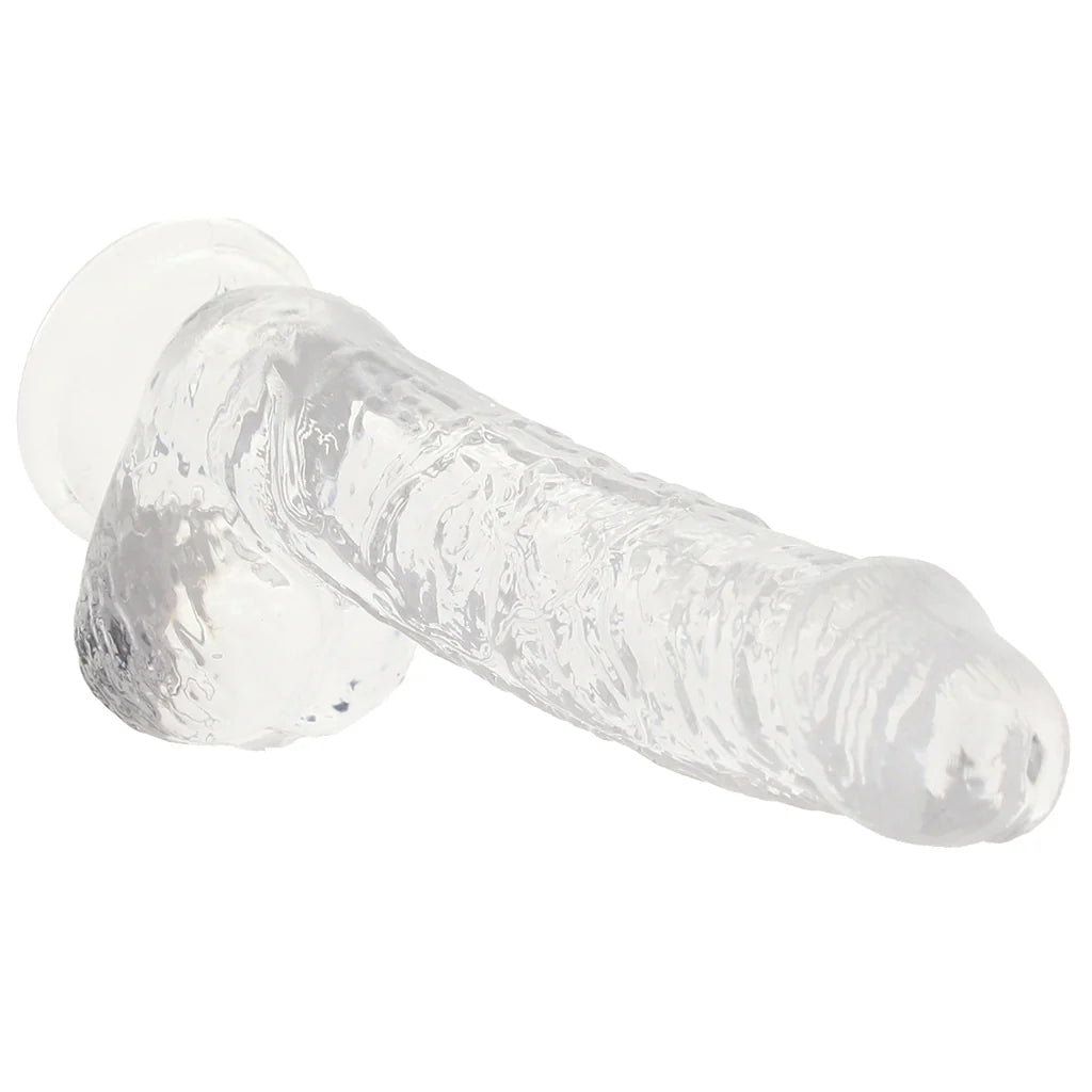 RealRock 5 Inch Realistic Ballsy Dildo in Crystal Clear
