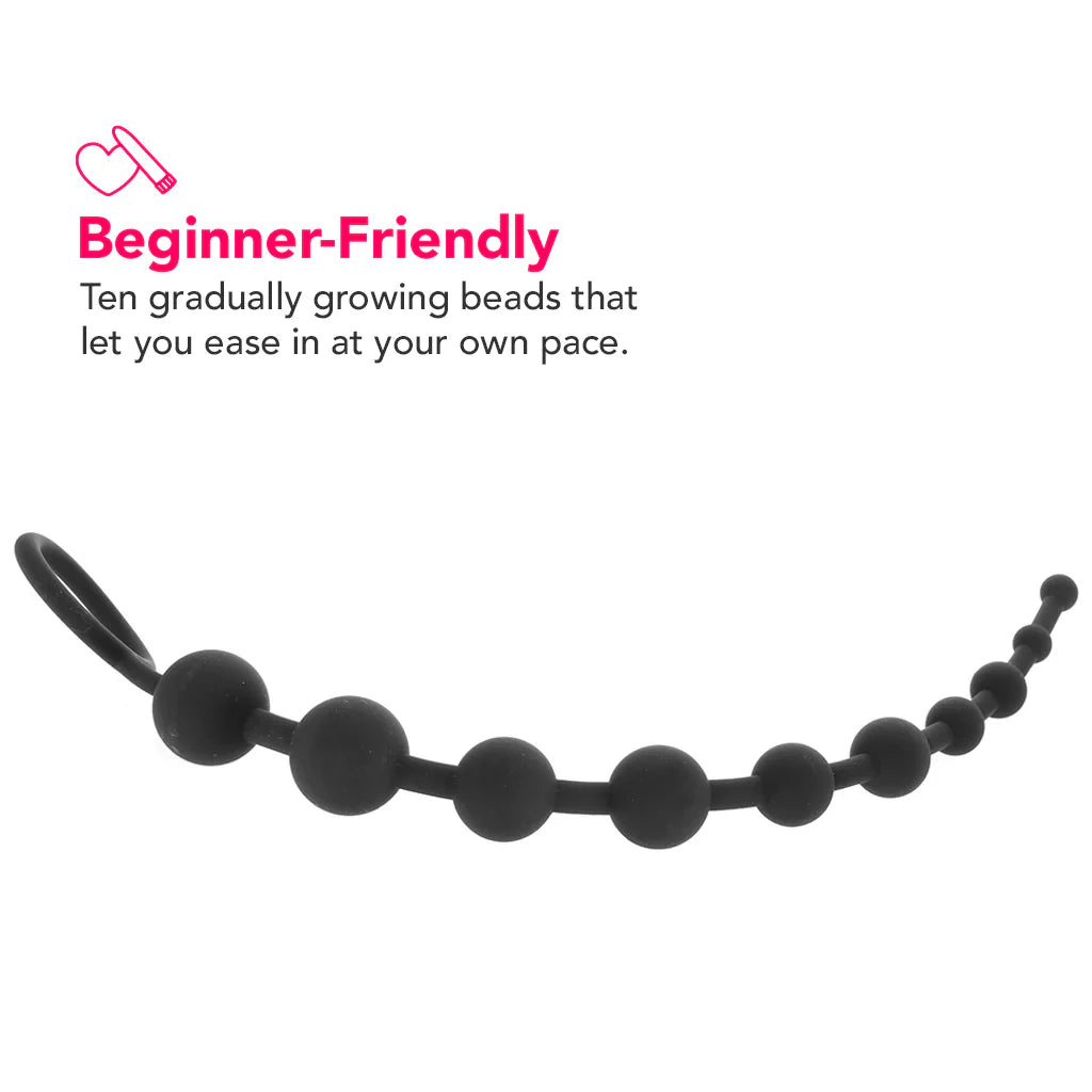 Anal Adventures Platinum Silicone Anal Beads