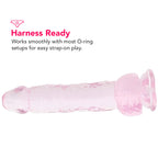 Naturally Yours 6 Inch Crystaline Dildo in Rose