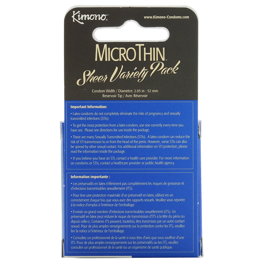 MicroThin Sheer Variety Pack Condoms in 3 Pack