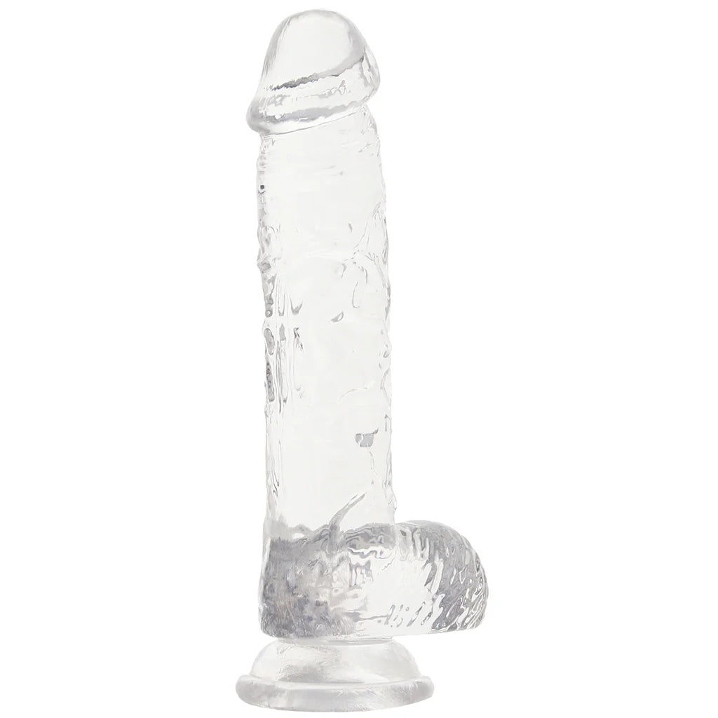 RealRock 5 Inch Realistic Ballsy Dildo in Crystal Clear