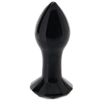 Crystal Glass Gem Plug in Black