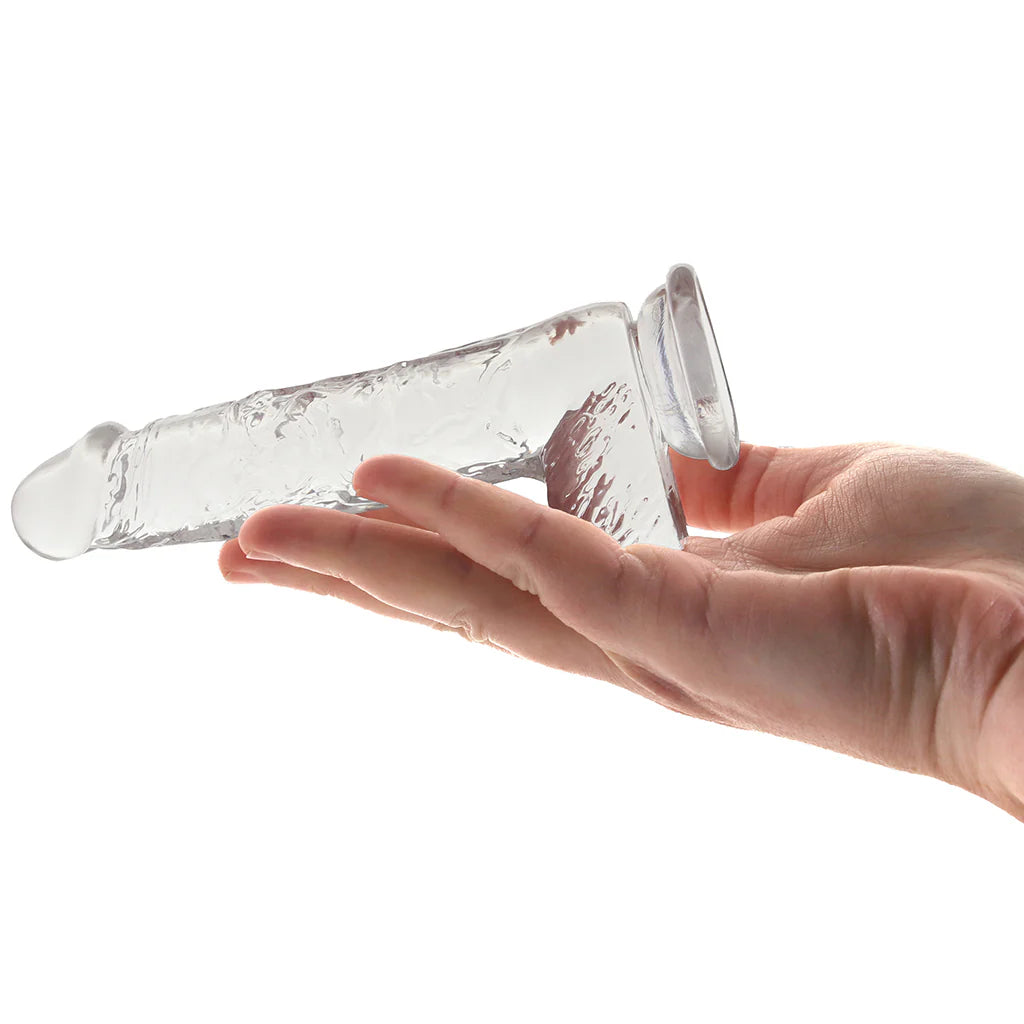 RealRock 5 Inch Realistic Ballsy Dildo in Crystal Clear
