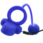 Dual Rockin' Rim Enhancer Cock Ring in Blue