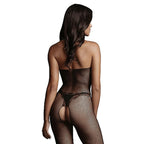 Le Désir Black Fishnet and Lace Bodystocking