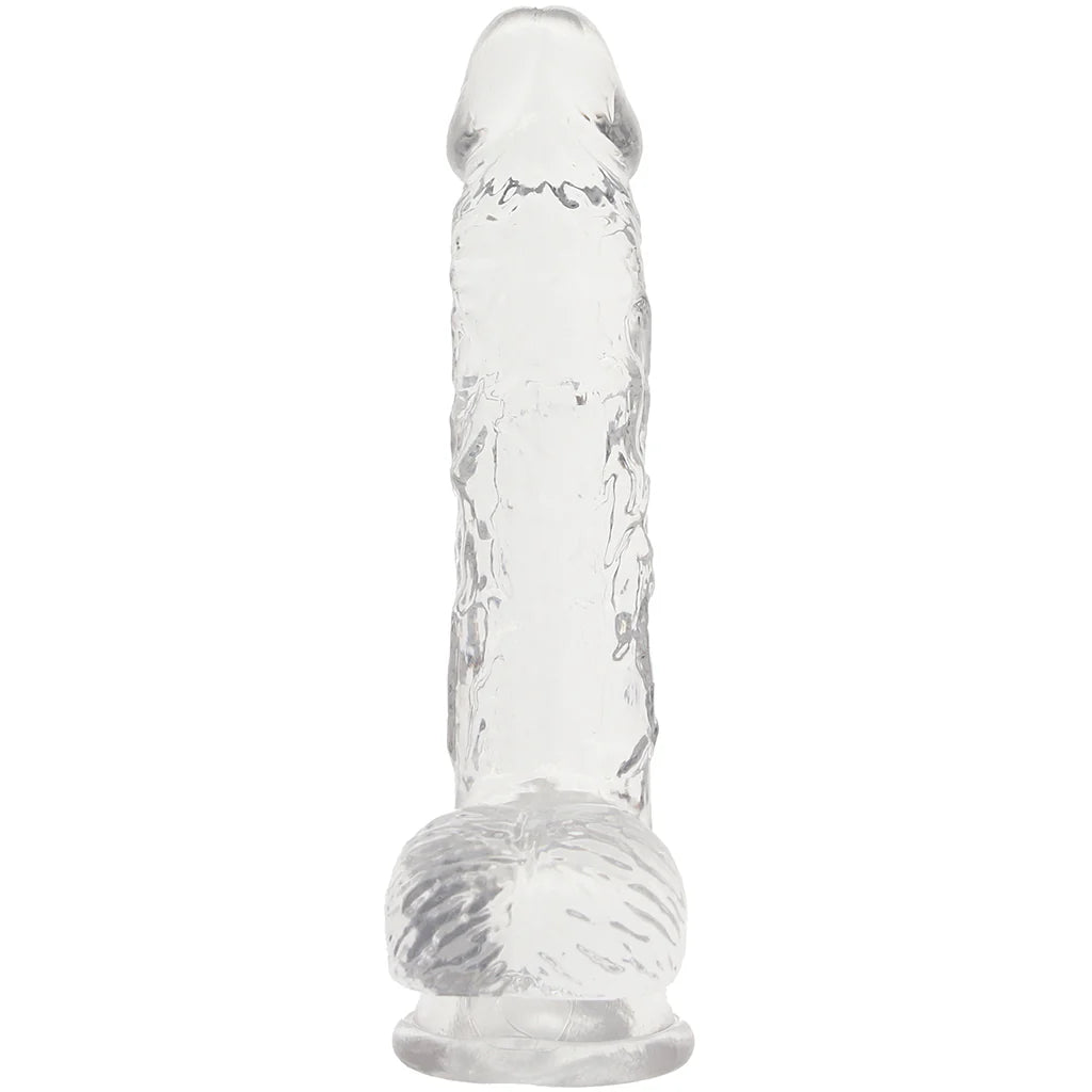 RealRock 5 Inch Realistic Ballsy Dildo in Crystal Clear