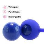 Dual Rockin' Rim Enhancer Cock Ring in Blue