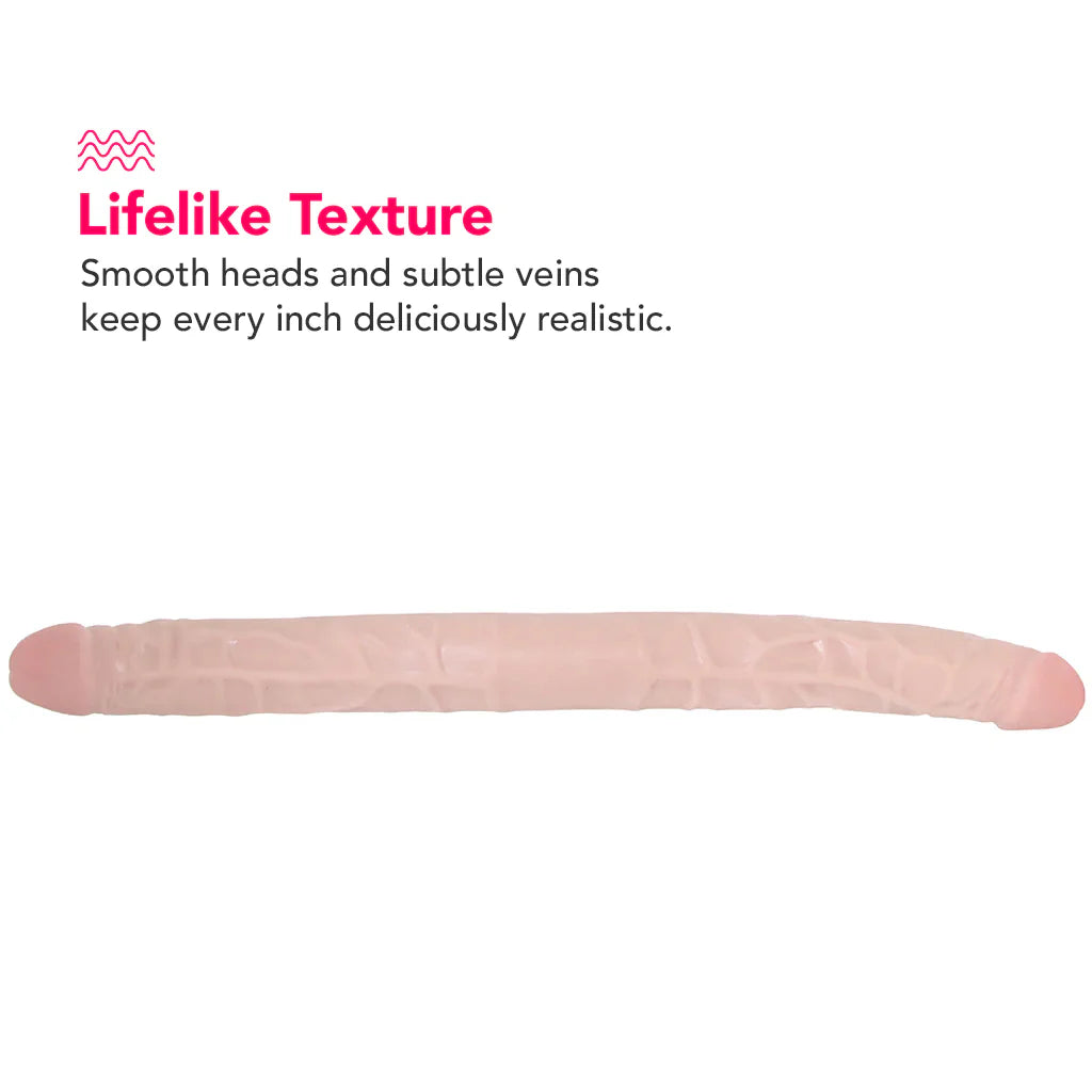 Dr. Skin+ 16.5 Inch Posable Silicone Double Dildo