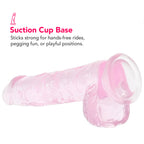 Naturally Yours 6 Inch Crystaline Dildo in Rose