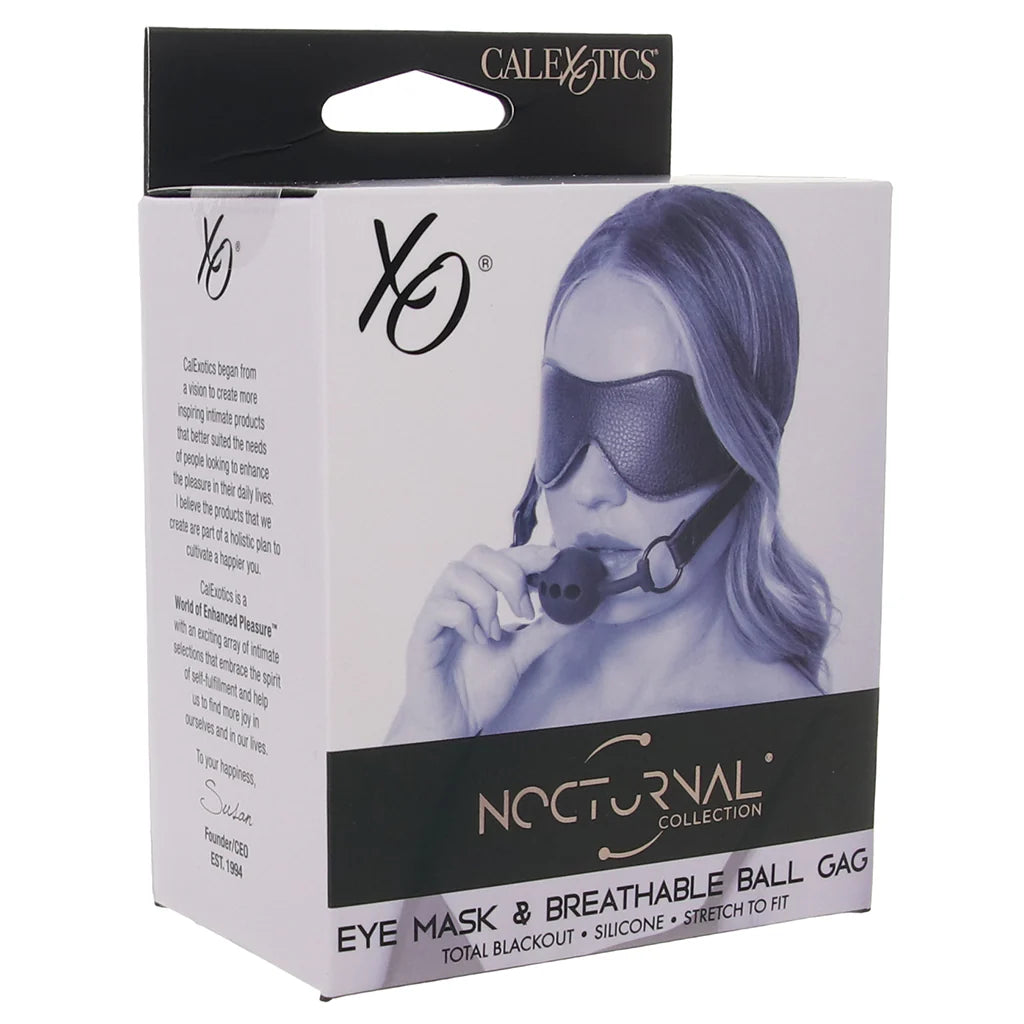 Nocturnal Collection Eye Mask & Breathable Ball Gag Set