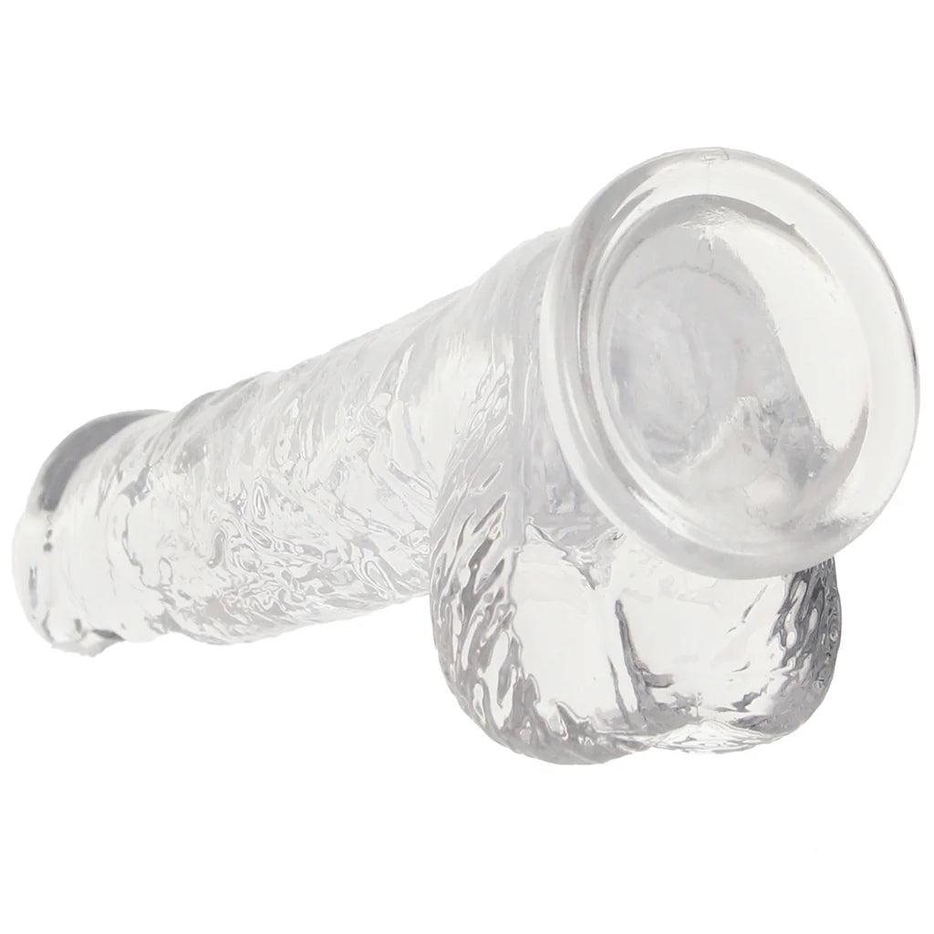 RealRock 5 Inch Realistic Ballsy Dildo in Crystal Clear
