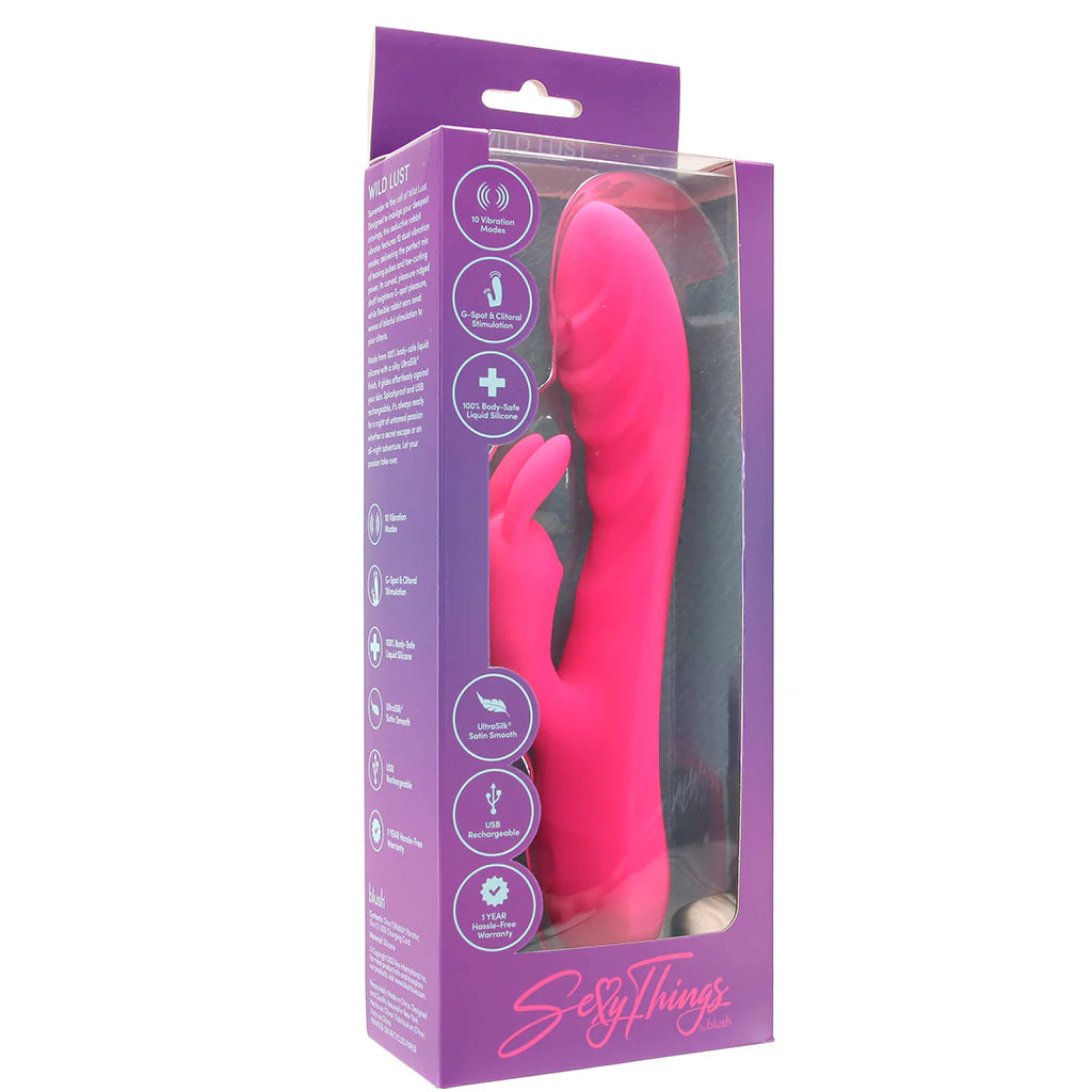 Sexy Things Wild Lust Ribbed Rabbit Vibe