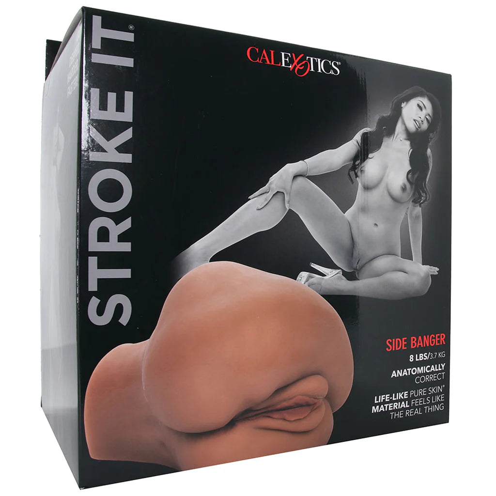 Stroke It Side Banger Pussy & Ass Masturbator in Brown