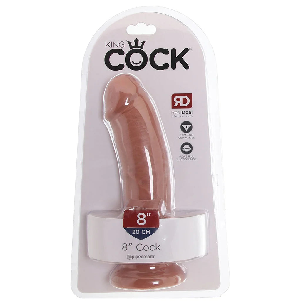 King Cock 8 Inch Dildo in Tan