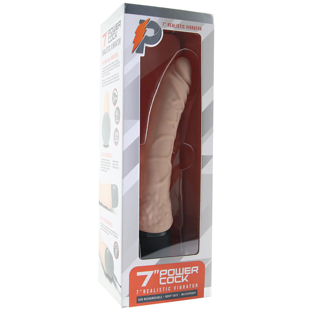 PowerCock 7 Inch Realistic Vibe in Light