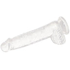 RealRock 5 Inch Realistic Ballsy Dildo in Crystal Clear