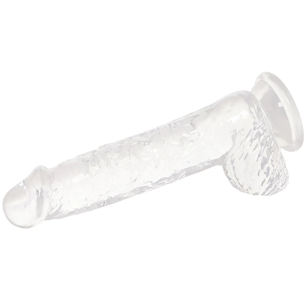 RealRock 5 Inch Realistic Ballsy Dildo in Crystal Clear